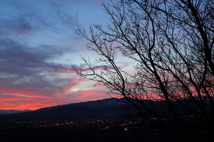 Veduta al tramonto di Castrovillari (Cosenza)